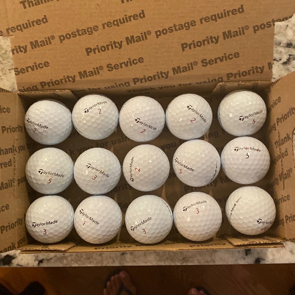 15 TaylorMade TP 5X Golf Balls